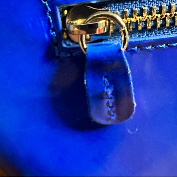 New Pratesi Firenze Blue Electric Italian Leather Crossbody, 6.5”x 7”x 3”. NWT - Picture 9 of 16